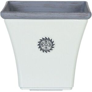 Beliani White Elateia Plant Pot - Durable Outdoor Decor Beliani White Elateia Plant Pot - Durable Outdoor Decor