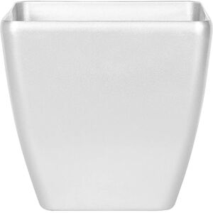 Beliani Silver Plant Pot - 42x42x41 cm - Weather-Resistant Modern Design Beliani Silver Plant Pot - 42x42x41 cm - Weather-Resistant Modern Design