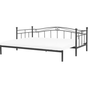 Beliani Daybed TULLE Black Multi-Size EU Beliani Daybed TULLE Black Multi-Size EU