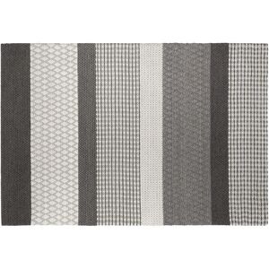 Tapete em Lã Cinza Beliani - 160x230 cm - Design Moderno Tapete em Lã Cinza Beliani - 160x230 cm - Design Moderno