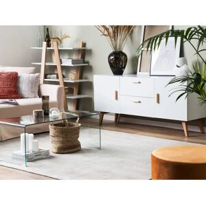 Beliani White 2-Drawer Sideboard - Modern Scandinavian Furniture Beliani White 2-Drawer Sideboard - Modern Scandinavian Furniture