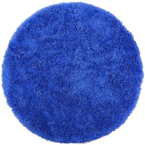Beliani Blue Round Shaggy Area Rug - 140cm Beliani Blue Round Shaggy Area Rug - 140cm