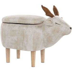 Beliani Reindeer Children's Stool - Beige - Childrens Stool Beliani Reindeer Children's Stool - Beige - Childrens Stool