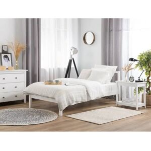 Beliani Bed VANNES Single White - Bed Beliani Bed VANNES Single White - Bed