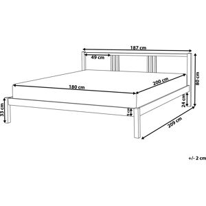 Beliani Bed VANNES - White - EU Super King - Bed Beliani Bed VANNES - White - EU Super King - Bed
