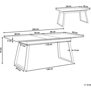Beliani White KALUNA Extendable Dining Table - Dining Table Beliani White KALUNA Extendable Dining Table - Dining Table