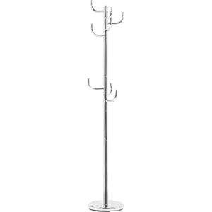 Beliani Coat Stand Silver Steel Freestanding Jacket Rack - Coat Stand Beliani Coat Stand Silver Steel Freestanding Jacket Rack - Coat Stand