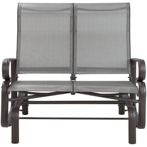 Beliani Garden Bench BORGIO Grey 114 cm - Garden Bench Beliani Garden Bench BORGIO Grey 114 cm - Garden Bench