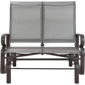 Beliani Garden Bench BORGIO Grey 114 cm - Garden Bench Beliani Garden Bench BORGIO Grey 114 cm - Garden Bench