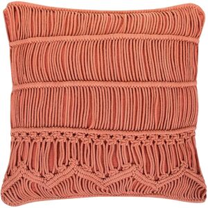 Beliani Cotton Cushion - 45x45 cm Orange AKKOY - Square Boho Decor Beliani Cotton Cushion - 45x45 cm Orange AKKOY - Square Boho Decor