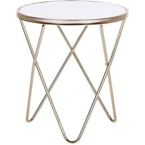 Beliani White Round Side Table - Side Table Beliani White Round Side Table - Side Table