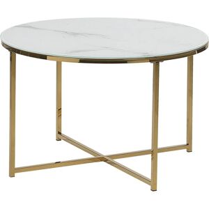 Beliani White Gold Marble Effect Coffee Table - Coffee Table Beliani White Gold Marble Effect Coffee Table - Coffee Table