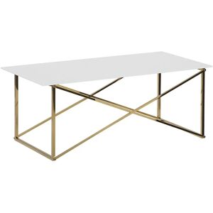 Beliani White Rectangular Coffee Table - Modern Minimalist Beliani White Rectangular Coffee Table - Modern Minimalist