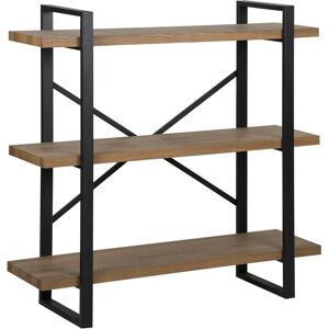 Beliani 3 Tier Bookcase Dark Wood - Industrial Storage Beliani 3 Tier Bookcase Dark Wood - Industrial Storage