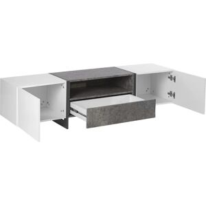 Beliani White RUSSEL Industrial TV Stand - Modern Storage Beliani White RUSSEL Industrial TV Stand - Modern Storage
