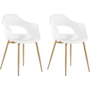 Beliani White Utica Dining Chairs Set - Scandinavian Minimalist Beliani White Utica Dining Chairs Set - Scandinavian Minimalist