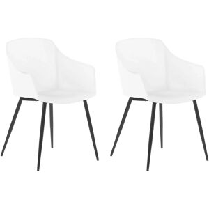 Beliani FONDA Sillas de comedor blancas - Diseño minimalista Beliani FONDA Sillas de comedor blancas - Diseño minimalista