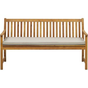 Banca de Jardín Beliani Madera de Acacia 160 cm Beige - Banco de Jardín Banca de Jardín Beliani Madera de Acacia 160 cm Beige - Banco de Jardín
