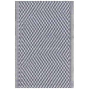 Beliani Outdoor Area Rug Navy Blue Synthetic Materials Rectangular 60 x 90 cm Chevron Pattern - Area Rug Beliani Outdoor Area Rug Navy Blue Synthetic Materials Rectangular 60 x 90 cm Chevron Pattern - Area Rug