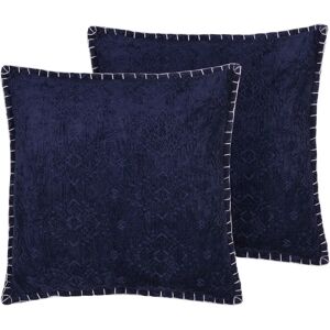 Beliani Set of 2 Decorative Cushions - Vintage Pattern Beliani Set of 2 Decorative Cushions - Vintage Pattern