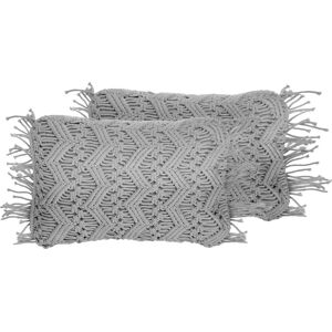 Beliani Cotton Geometric Pattern Cushions - 30x45 cm Beliani Cotton Geometric Pattern Cushions - 30x45 cm