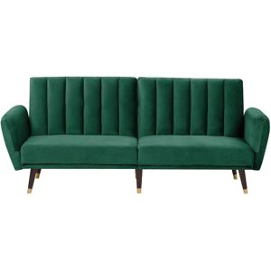 Beliani Sofa Bed VIMMERBY - Velvet, Green, Convertible - Sofa Bed Beliani Sofa Bed VIMMERBY - Velvet, Green, Convertible - Sofa Bed
