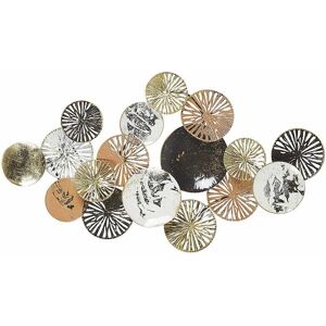 Beliani Wall Decor Copper and Gold Metal Round 50 cm - Wall Decor Beliani Wall Decor Copper and Gold Metal Round 50 cm - Wall Decor