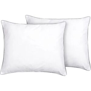 Beliani Pillow Set - Supportive Low-Profile Cotton & Microfibre Pillows Beliani Pillow Set - Supportive Low-Profile Cotton & Microfibre Pillows