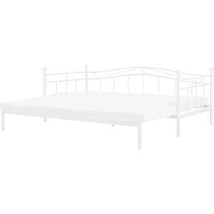 Beliani Daybed White Metal EU Single to King - Daybed Beliani Daybed White Metal EU Single to King - Daybed