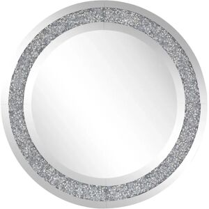 Beliani Wall Mirror ERBRAY 70 cm Silver - Wall Mirror Beliani Wall Mirror ERBRAY 70 cm Silver - Wall Mirror