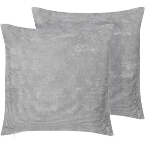 Beliani NOLANA Grey Cushions Set - 45x45cm Decor Accessories Beliani NOLANA Grey Cushions Set - 45x45cm Decor Accessories