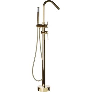 Beliani Bath Mixer Tap Gold Chrome Freestanding Modern - Bath Faucet Beliani Bath Mixer Tap Gold Chrome Freestanding Modern - Bath Faucet