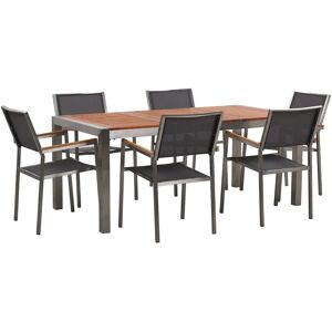 Beliani GROSSETO Eucalyptus Dining Set - Garden Furniture Beliani GROSSETO Eucalyptus Dining Set - Garden Furniture