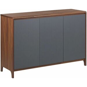 Beliani Credenza in Legno Scuro con 3 Ante - Stile Retro Beliani Credenza in Legno Scuro con 3 Ante - Stile Retro