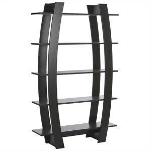 Beliani KENER Black 5-Shelf Bookcase - Bookshelf Beliani KENER Black 5-Shelf Bookcase - Bookshelf