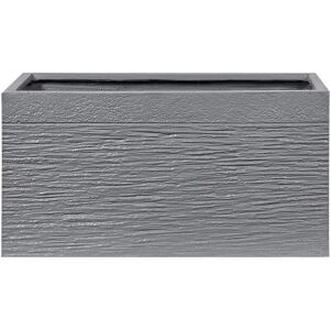 Beliani MYRA Plant Pot Grey - Rectangular Indoor Outdoor Beliani MYRA Plant Pot Grey - Rectangular Indoor Outdoor