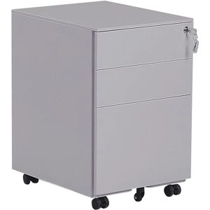 Beliani Steel Storage Unit with Castors - 3 Drawers - Industrial Design Beliani Steel Storage Unit with Castors - 3 Drawers - Industrial Design