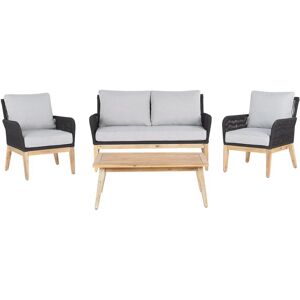 Beliani Garden Acacia Wood 4 Seater Set - Outdoor Furniture Beliani Garden Acacia Wood 4 Seater Set - Outdoor Furniture