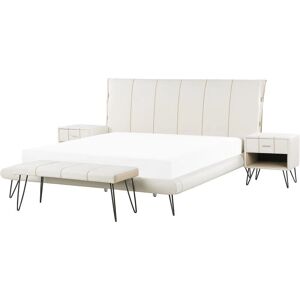 Beliani White Super King Bedroom Set - Modern Furniture Beliani White Super King Bedroom Set - Modern Furniture