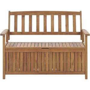 Beliani Outdoor Bench with Storage - Acacia Wood 120cm Rustic Style Beliani Outdoor Bench with Storage - Acacia Wood 120cm Rustic Style