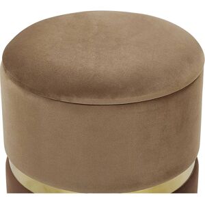 Beliani WICHITA Pouf en Velours Marron - Ensemble de 2, Design Rétro - Publicité Beliani WICHITA Pouf en Velours Marron - Ensemble de 2, Design Rétro - Publicité