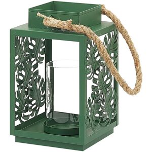 Beliani Lyhty UNIMAK Metalli Vihreä 15x25x15 - Candle Holder Beliani Lyhty UNIMAK Metalli Vihreä 15x25x15 - Candle Holder