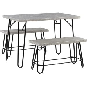 Beliani KEMPTON 4-hengen ruokailusetti - Teollinen tyyli Beliani KEMPTON 4-hengen ruokailusetti - Teollinen tyyli