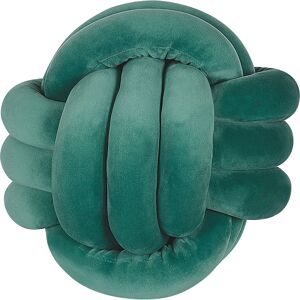 Beliani Velvet Green Knot Cushion - Decor Accessory Beliani Velvet Green Knot Cushion - Decor Accessory