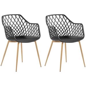 Beliani Set of 2 Dining Chairs - Modern Scandinavian Style Beliani Set of 2 Dining Chairs - Modern Scandinavian Style