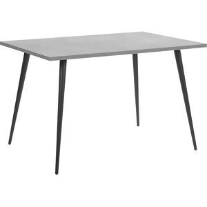 Beliani Modern Grey Concrete Effect Rectangular Dining Table - 120x80cm for 4 Beliani Modern Grey Concrete Effect Rectangular Dining Table - 120x80cm for 4