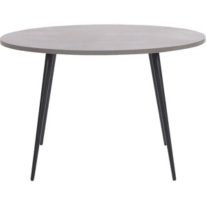 Beliani ODEON 120cm Grey Concrete Effect Round Dining Table Beliani ODEON 120cm Grey Concrete Effect Round Dining Table