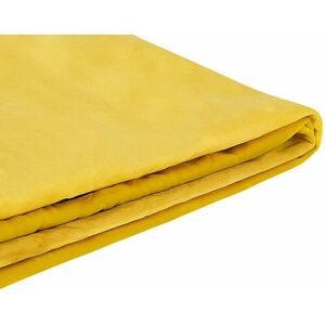 Beliani Bed Frame Cover Yellow Velvet - Bed 180 x 200 cm Beliani Bed Frame Cover Yellow Velvet - Bed 180 x 200 cm