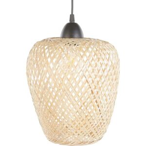 Beliani Pendant Lamp Wood Bamboo - Boho Design Pendant Light - Pendant Lamp for Living Room Beliani Pendant Lamp Wood Bamboo - Boho Design Pendant Light - Pendant Lamp for Living Room