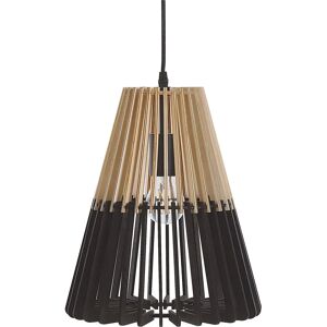 Beliani Pendant Lamp Light Wood Black - Pendant Lamp - Scandinavian Design Beliani Pendant Lamp Light Wood Black - Pendant Lamp - Scandinavian Design